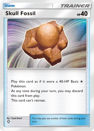 Skull Fossil from Space-Time Smackdown in Pokemon TCG Pocket