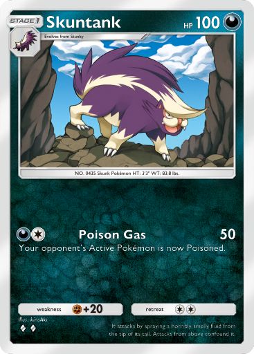 Skuntank from Space-Time Smackdown in Pokemon TCG Pocket