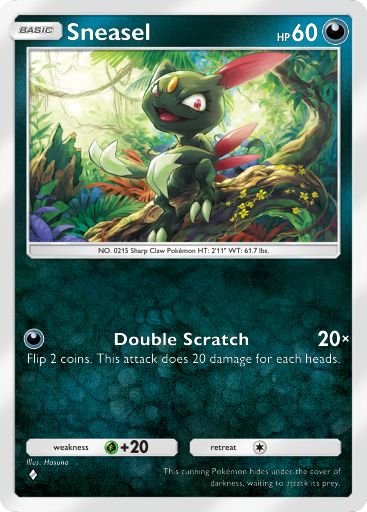 Sneasel from Space-Time Smackdown in Pokemon TCG Pocket