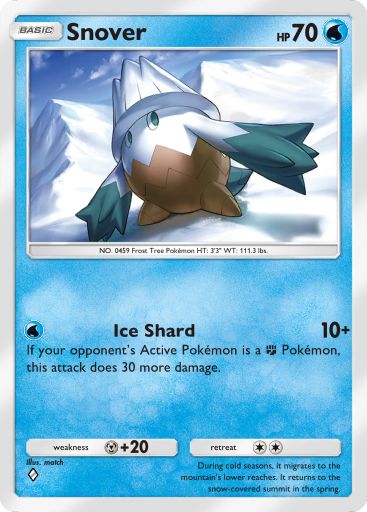 Snover from Space-Time Smackdown in Pokemon TCG Pocket