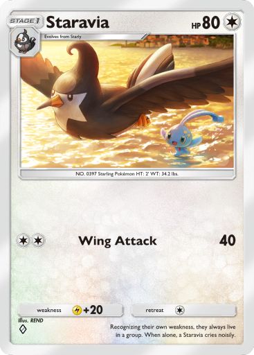 Staravia from Space-Time Smackdown in Pokemon TCG Pocket