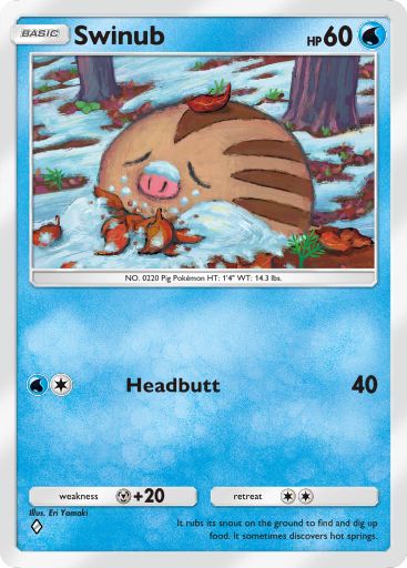 Swinub from Space-Time Smackdown in Pokemon TCG Pocket