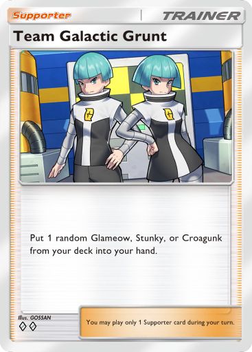 Team Galactic Grunt from Space-Time Smackdown in Pokemon TCG Pocket