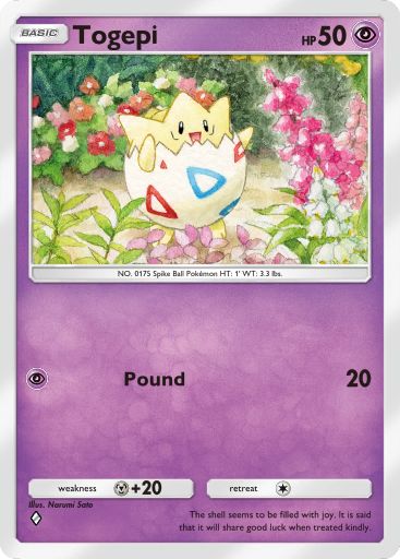 Togepi from Space-Time Smackdown in Pokemon TCG Pocket