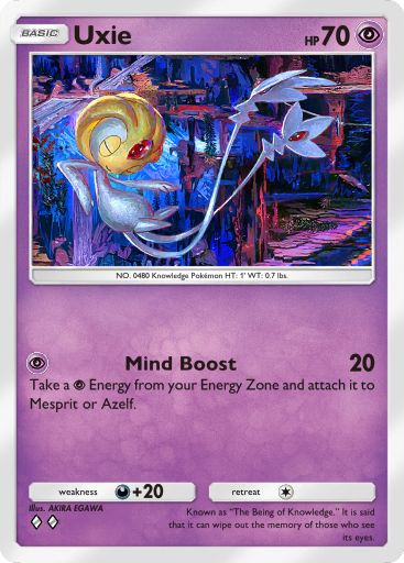 Uxie from Space-Time Smackdown in Pokemon TCG Pocket