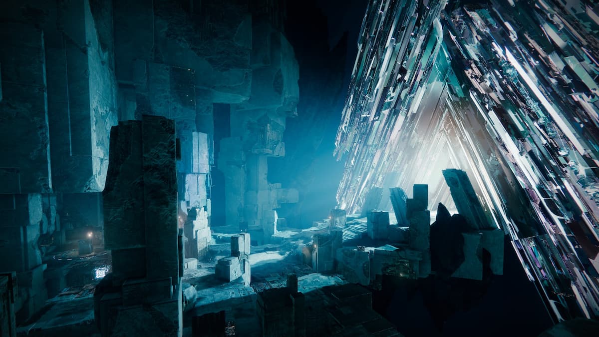 Atheon's Throne Room seen from a diagonal angle inside the boss arena.