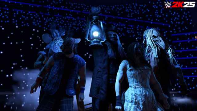 The Wyatt Sicks in WWE 2K25 stood in the darkness.