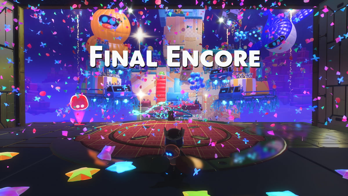 opening stage crawl with fireworks and floats