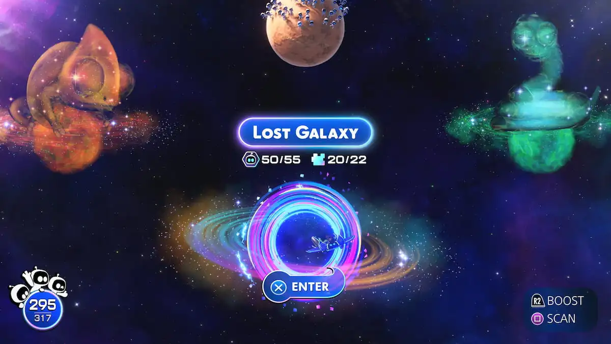 lost galaxy with bot and puzzle piece totals