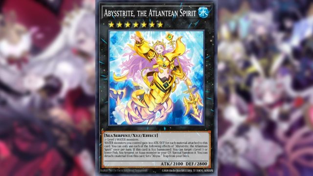 Yugioh card from Supreme Darkness Abysstrite, the Atlantean Spirit