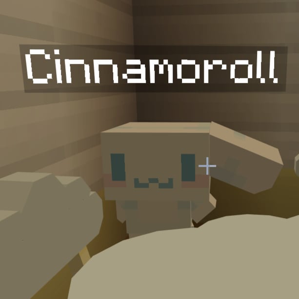 Cinnamoroll in Hello Kitty and Friends Minecraft DLC. 