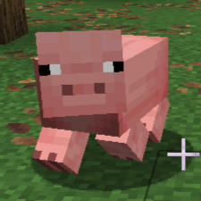 A pink Classic Pig walking forward in Minecraft. 