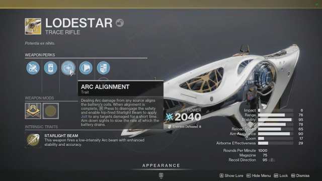 Lodestar trace rifle in Destiny 2