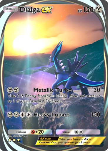 Dialga immersive art from Space-Time Smackdown in Pokemon TCG Pocket