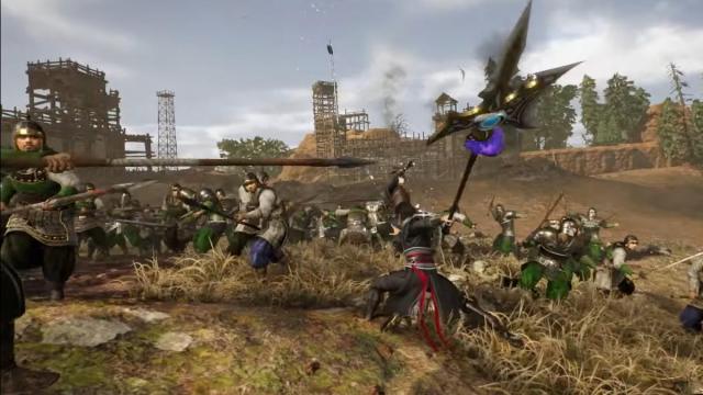 Dynasty Warriors Origins using Mussou ultimate with Halberd