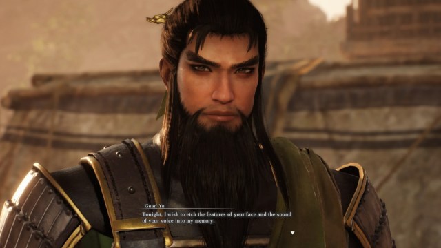 Dynasty Warriors Origins Guan Yu romantic dialogue