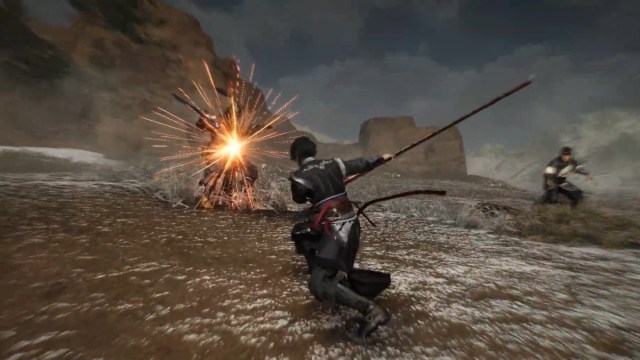 Dynasty Warriors Origins Stave weapon sweeping away enemy commander