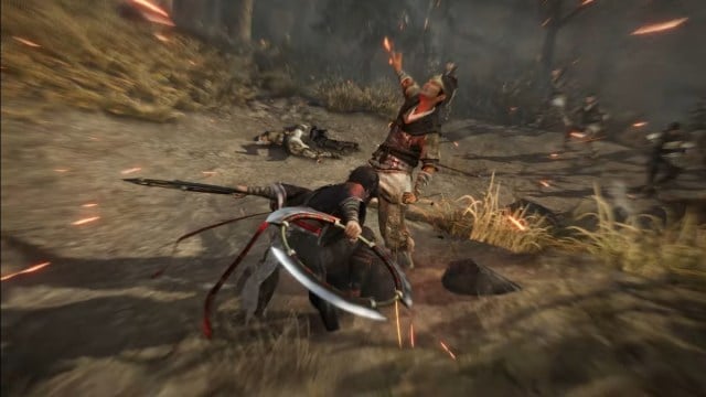 Dynasty Warriors Origins using wheel weapon finisher on enemy officer