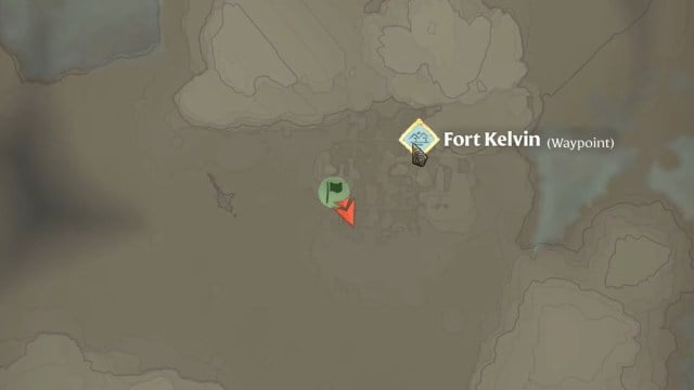 Enshrouded fort kelvin waypoint and music sheet location marked by player arrow