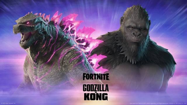 Godzilla and King Kong in Fortnite.