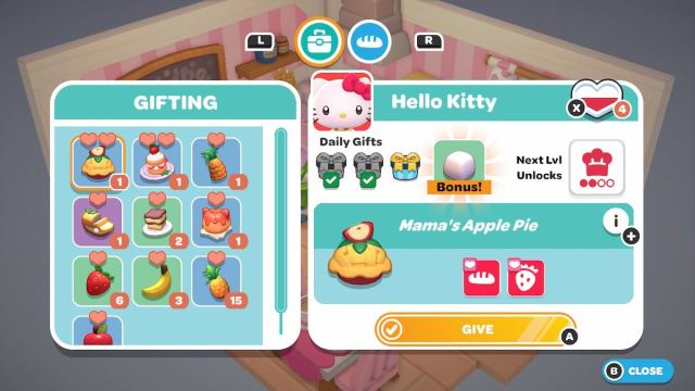 Mama's Apple Pie recipe in Hello Kitty Island Adventure.