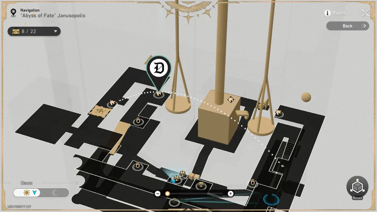 "Abyss of Fate" Janusopolis Golden Scapegoat Puzzle 15 in Honkai: Star Rail