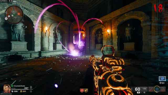 Purple ball spawning special zombies on BO6 Zombies map The Tomb