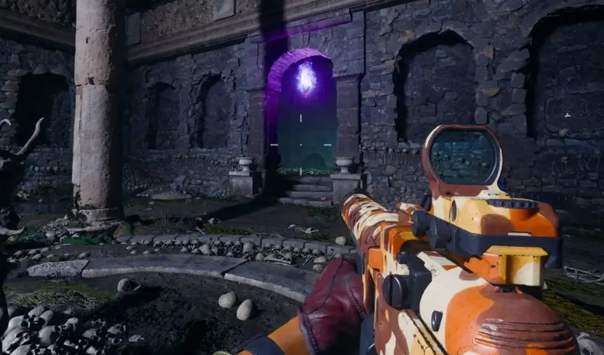 Purple lantern in BO6 Zombies The Tomb map