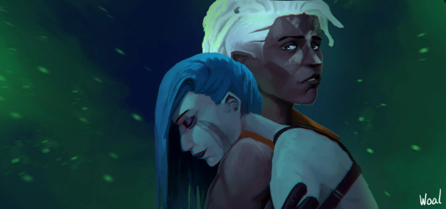 jinx and ekko by WoalingStone