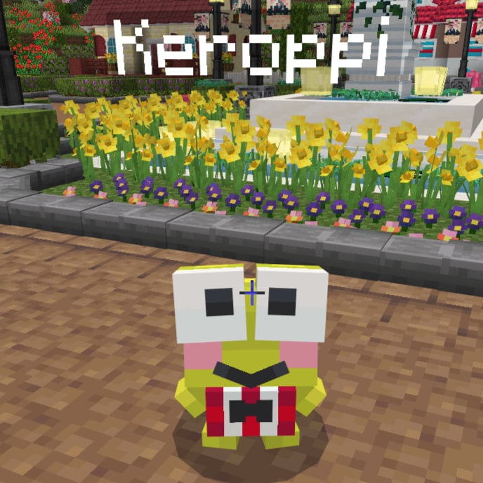 Keroppi in Hello Kitty and Friends Minecraft DLC.