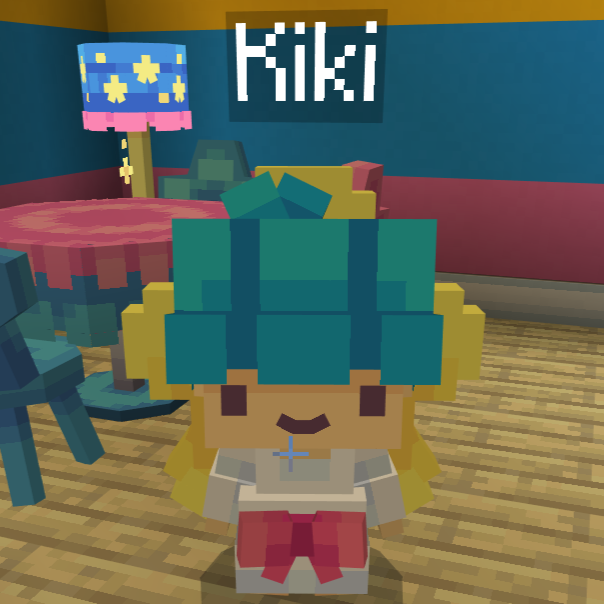 Kiki in Hello Kitty and Friends Minecraft DLC.