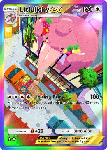 Lickilicky art from Space-Time Smackdown in Pokemon TCG Pocket