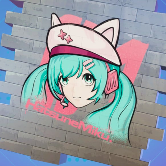 Miku emote in Fortnite.