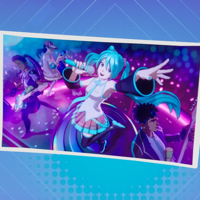 Miku loading screen in Fortnite.