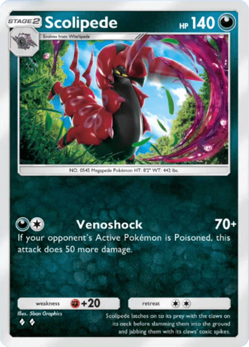 Scolipede Pokémon TCG Pocket card.