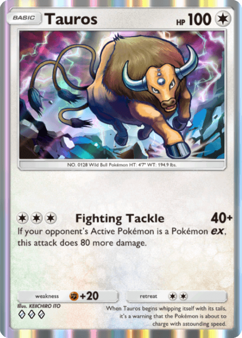 Tauros Pokémon TCG Pocket card.