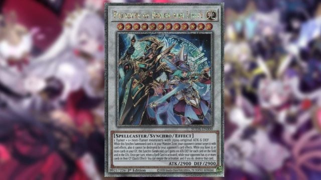 Yu-Gi-Oh Monster card Quarter Century Super Rare Paladins of Bonds and Unity with Dark Magician and Dark Magician Girl