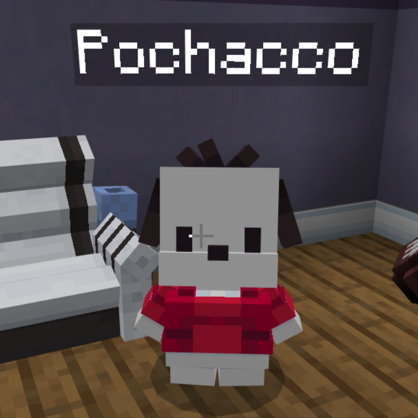 Pochacco in Hello Kitty and Friends Minecraft DLC.