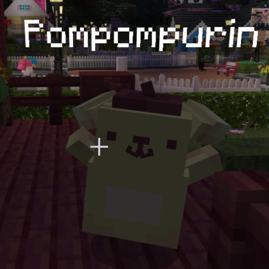 Pompompurin in Hello Kitty and Friends Minecraft DLC.