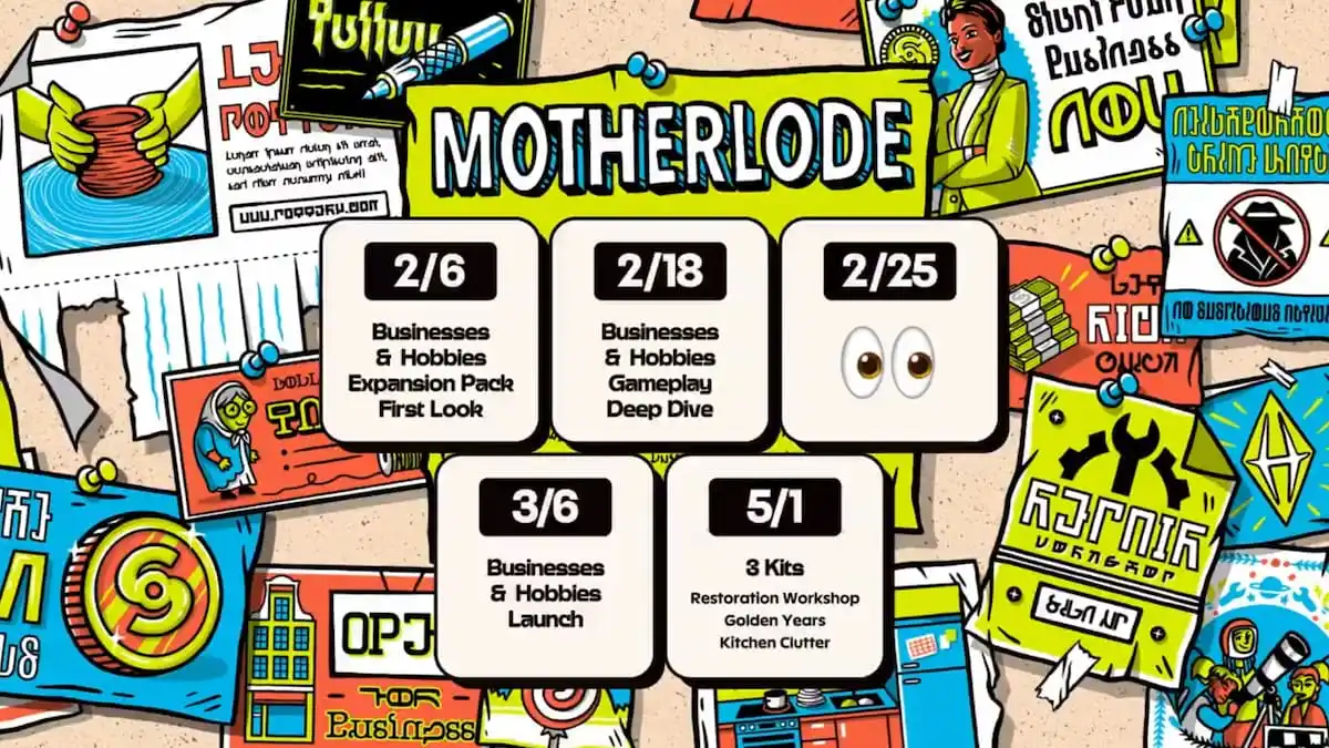 The motherlode season early 2025 roadmap or the sims 4