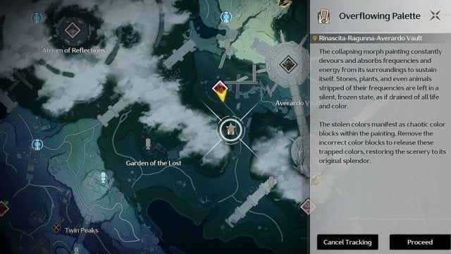 Averardo Vault Overflowing Palette location on wuthering waves map