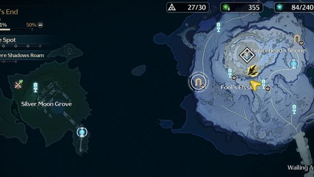 Wuthering Waves fool's elysium entrance shown on map