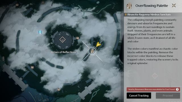 Wuthering Waves map Overflowing Palette location in Nimbus Sanctum 3