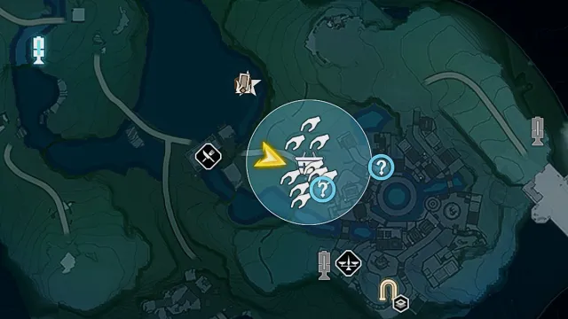 Wuthering Waves Sword Acorus locations at Egla Town on map