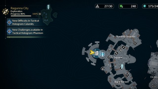 Wuthering Waves Sword Acorus locations at Raguuna City entrance on map