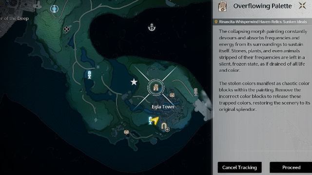 Wuthering Waves map showing location of Overflowing Palette 2 for Whisperwind Haven