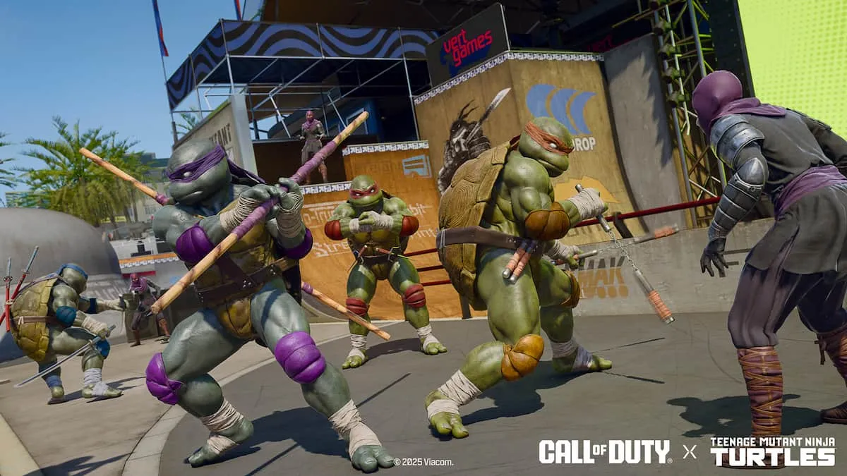 Ninja Turtles fighting the Foot Clan on Grind map