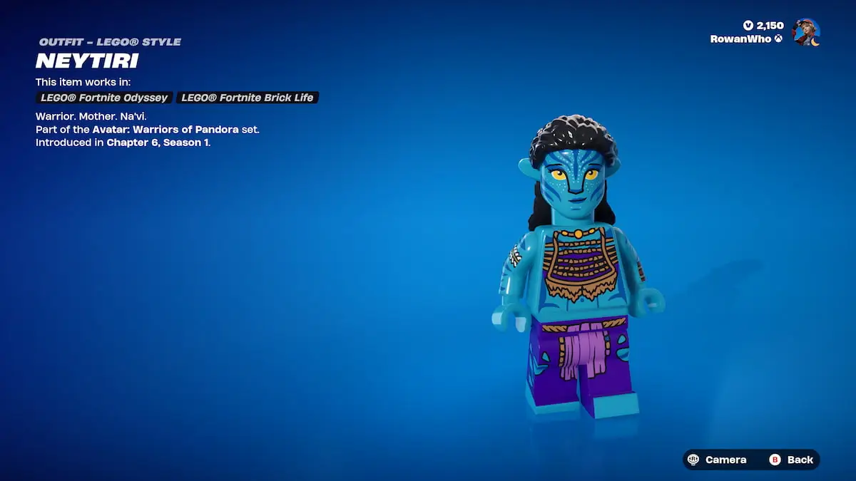 Karakter Avatar sebagai Gaya Lego di toko item Fortnite