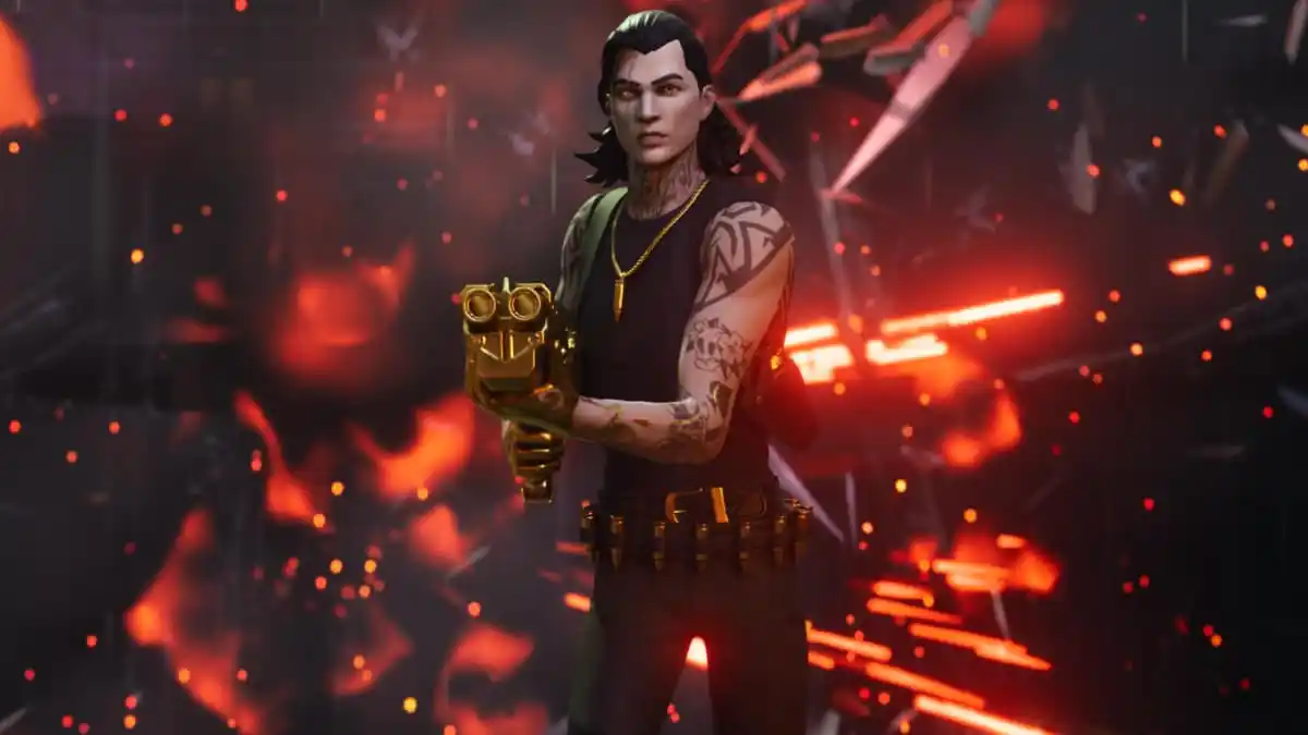 A teaser for the Outlaw Midas skin in Fortnite.