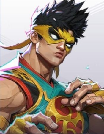 Iron Fist hero image shot on hero roster menu in Marvel Rivals